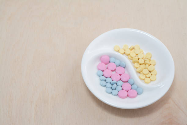 istock plate with colored pills against poisoning 1217418026