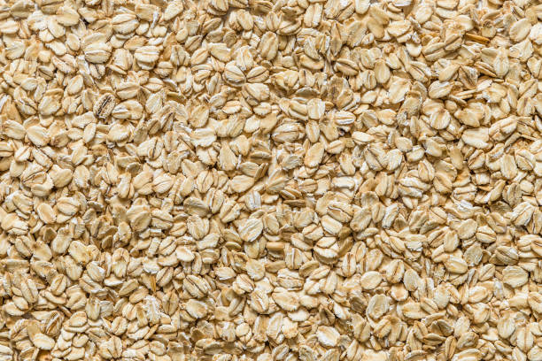 sfondo fiocchi d'avena - oat wheat oatmeal cereal plant foto e immagini stock