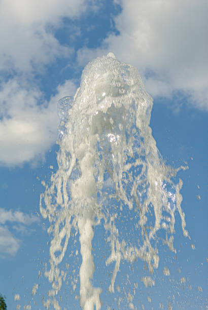 istock Water fountain splashes high 1217422186