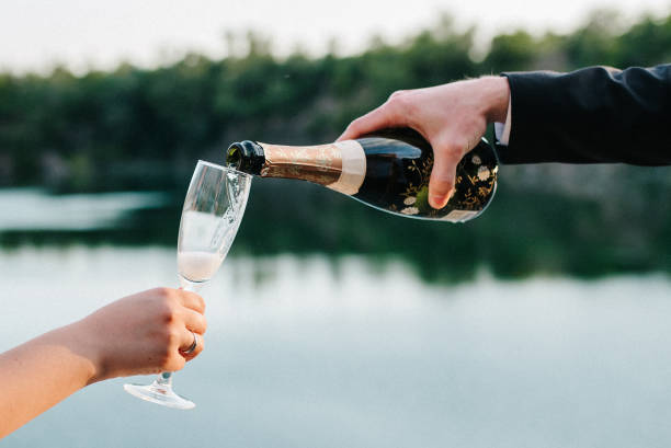 istock wedding glasses for wine and champagne from crystal 1217432168