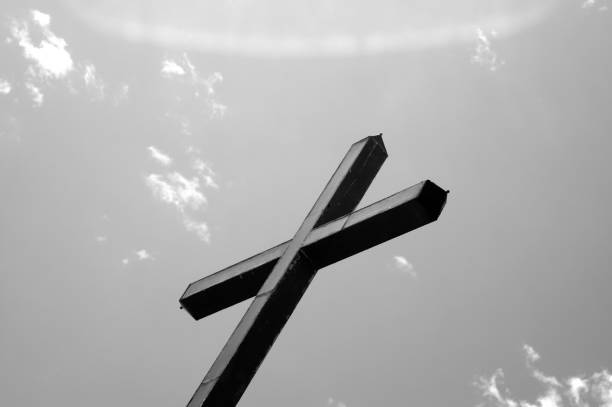 istock Cross against the sky 1217438326