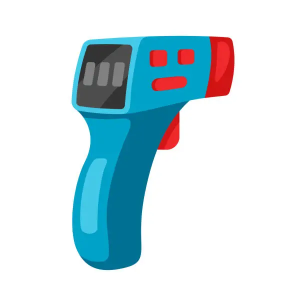 Vector illustration of Illustration of medical digital thermometer.