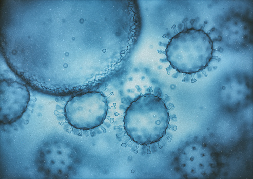 Infecciones por virus de la estructura conceptual de partículas virales epidémicas photo