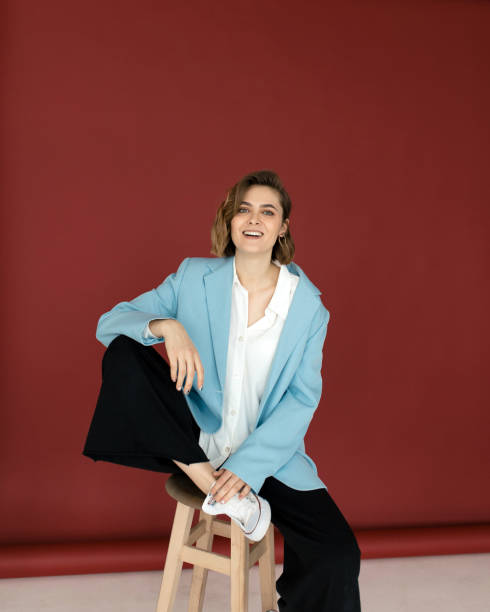 istock Happy beautiful woman smiling at camera 1217444888