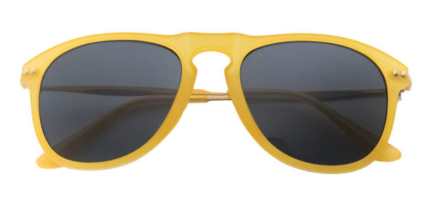 istock Fancy Yellow Sunglasses isolated on white background. 1217449363