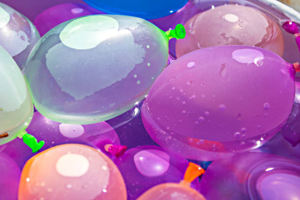 Full frame image of colorful water balloons.