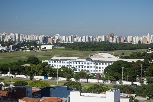 São Paulo, SP, Brazil - January 19, 2019: General and military aviation airport, with pilot school and private air club, in the heart of são paulo.