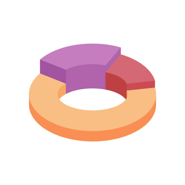istock Isometric pie circle chart. 3d graphic or financial diagram for business infographic or presentation design. 1217450995
