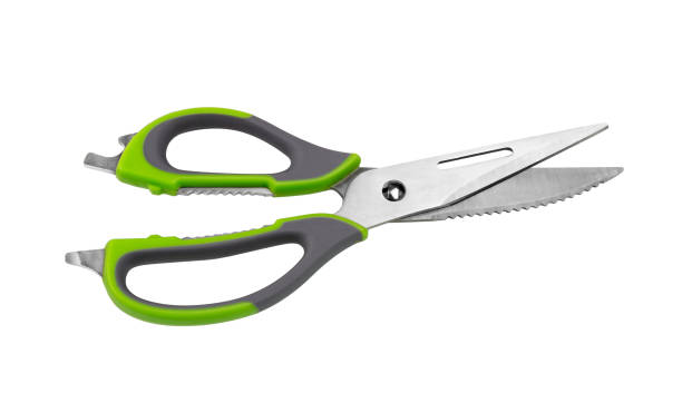 kitchen scissors or kitchen shears. - poultry shears imagens e fotografias de stock