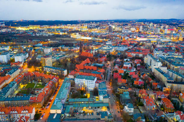 istock View from drone of Katowice cityscape at twilight 1217451730