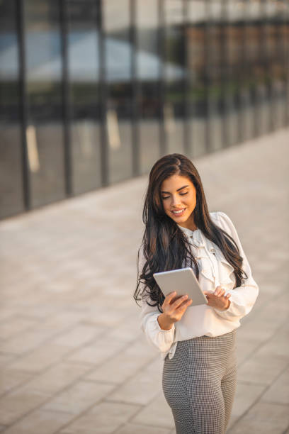 istock Businesswoman using digital tablet and working 1217452065