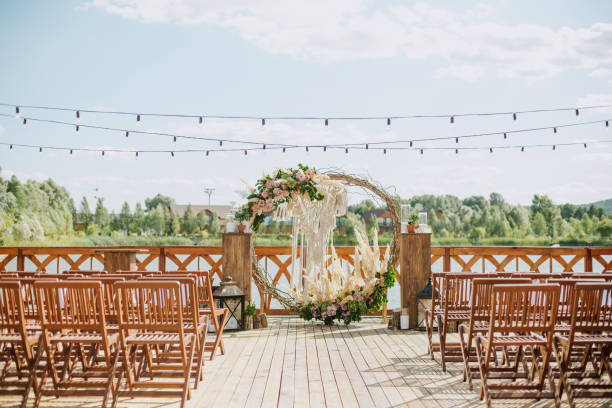 istock wedding decor flowers venue ceremony outside riverbank 1217461670