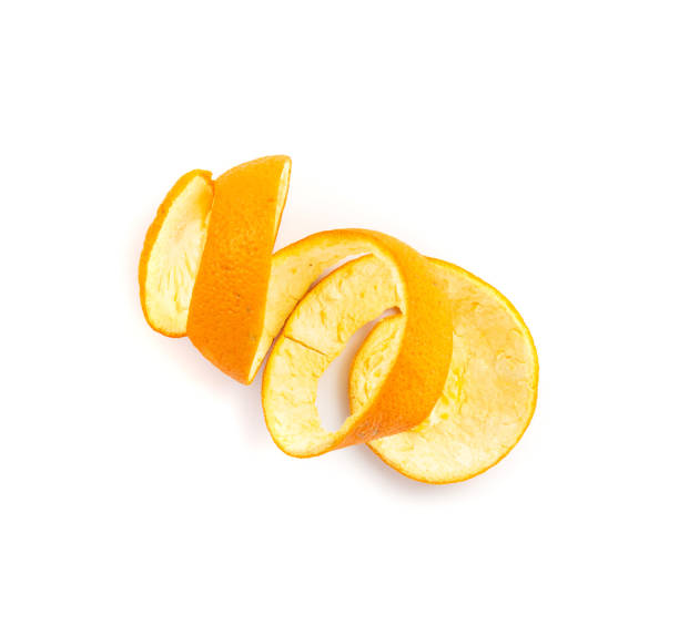 istock Dry Orange Peel or Zest Isolated on White Background 1217462411