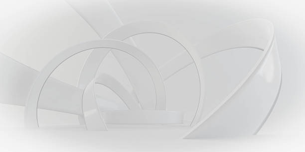 istock white rings, modern futuristic background texture with copy space 3d render illustration 1217462672
