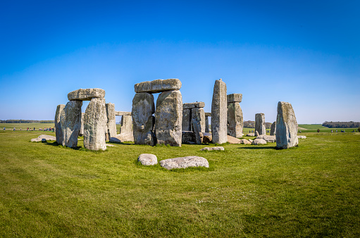 View of Stonehenge in summer, England