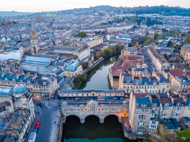 istock Evening view of Pulteney bridge in Bath, England 1217464980