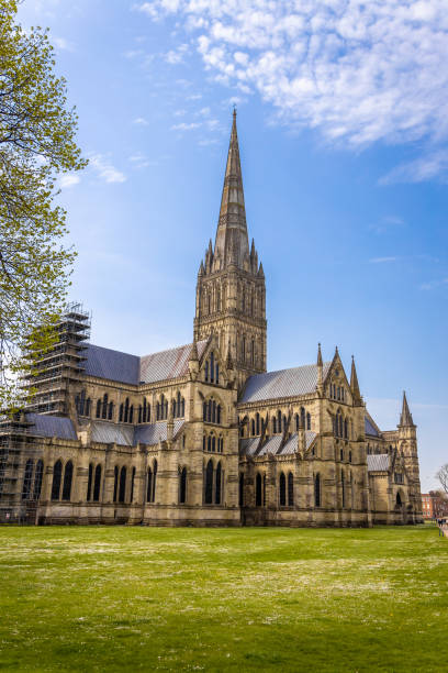 istock Salisbury cathedral in sunny day 1217465010