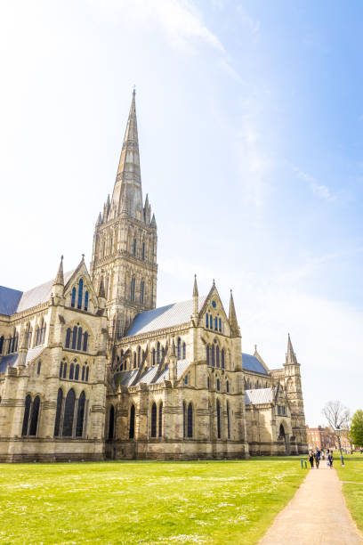 istock Salisbury cathedral in sunny day 1217465135