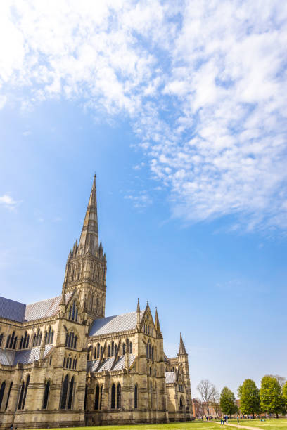 istock Salisbury cathedral in sunny day 1217465243