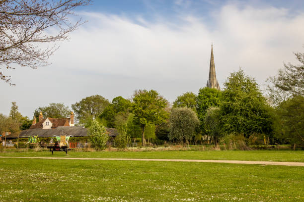istock Salisbury cathedral in sunny day 1217465246