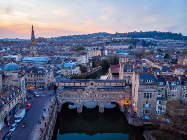istock Evening view of Pulteney bridge in Bath, England 1217465297