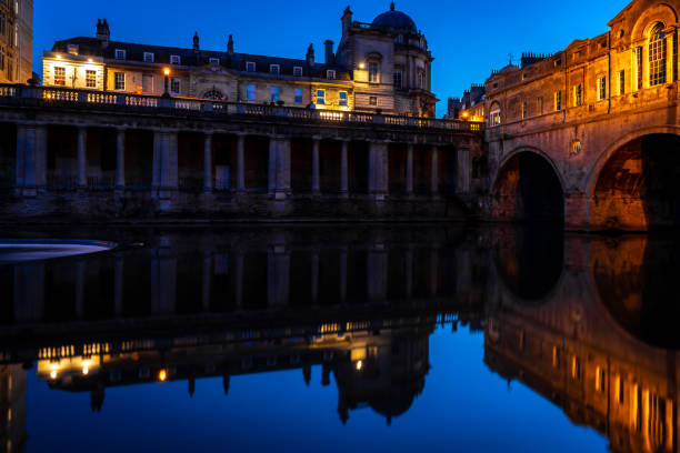 istock Evening view of Pulteney bridge in Bath, England 1217465300