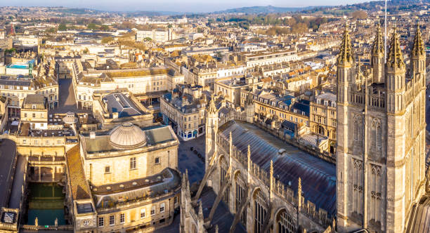 istock Aerial view of Bath abbey, England 1217465301