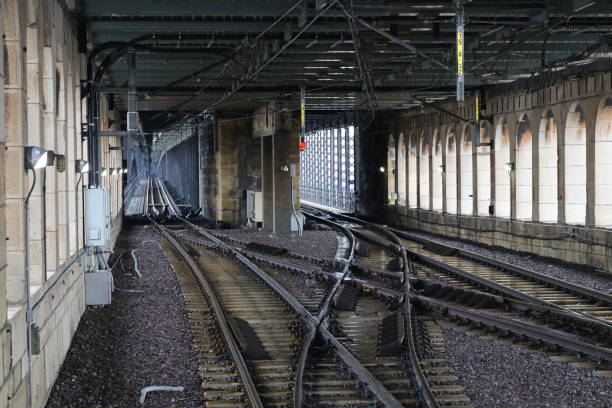 istock Commuter train tracks on the Eads Bridge 1217466522