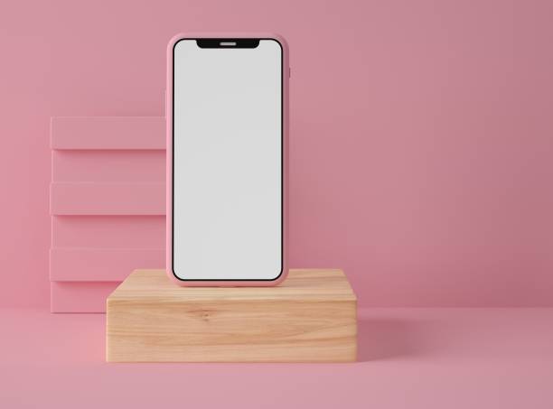 istock 3D Illustration. Smartphone with blank white screen. 1217466591