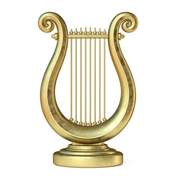istock Golden lyre 3D 1217466798