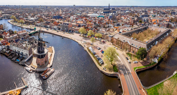 istock Aerial view of windmill in Haarlem, Netherlands 1217467661