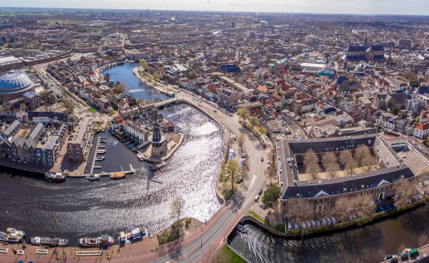 istock Aerial view of windmill in Haarlem, Netherlands 1217467680