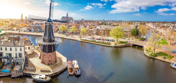 istock Aerial view of windmill in Haarlem, Netherlands 1217467924
