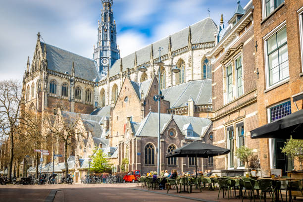 istock Classic gothic cathedral of St Bavo in Haarlem, Netherlands 1217468978