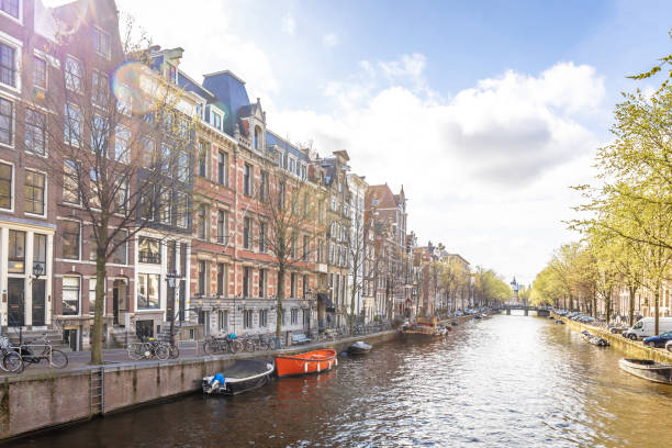 istock Morning view of Amsterdam, Netherlands 1217472580