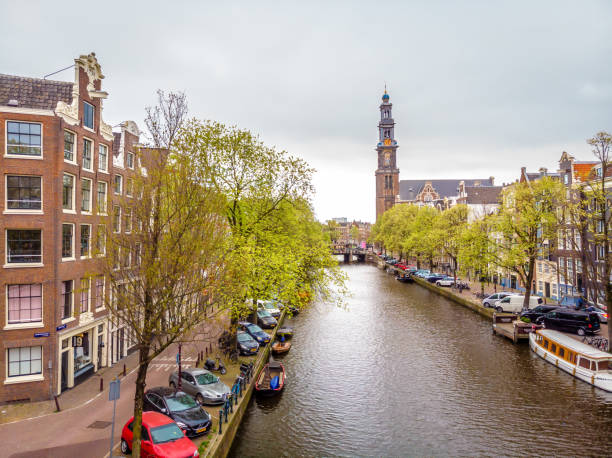 istock Aerial view of Amsterdam canals, Netherlands 1217476209