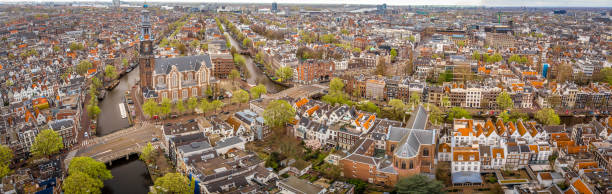 istock Aerial view of Amsterdam canals, Netherlands 1217476213