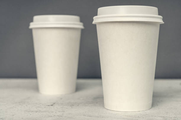 istock Paper cup. Recycling. Eco-friendly disposable tableware. Eco dishes. 1217481030
