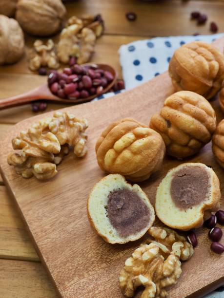 istock Korean Food Walnut Sweets and green tea 1217481273
