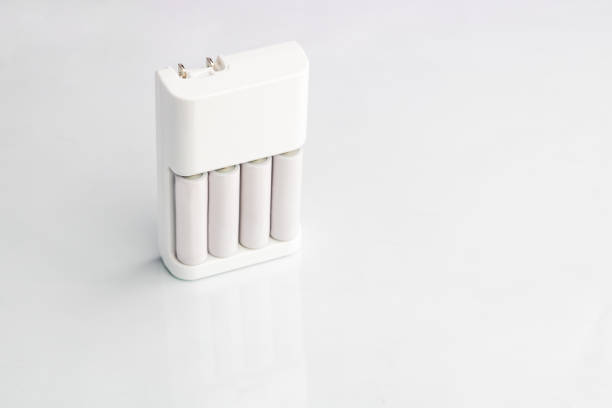 istock AA Rechargeable long lasting batteries with compatible charger - Wide angle. 1217501595
