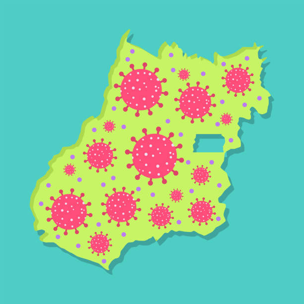 stockillustraties, clipart, cartoons en iconen met virale epidemie in goias - goiás