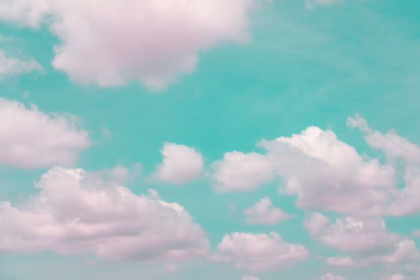 istock Copy space summer blue sky and white pink pastel hilight cloud abstract minimal background. 1217513225