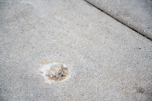textured surface of concrete repair