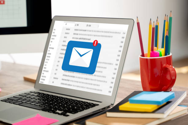 istock Mail Communication Connection message to mailing contacts phone Global Letters Concept 1217518688