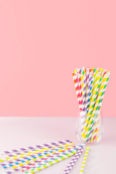 istock Colorful drinking paper  straws 1217523535