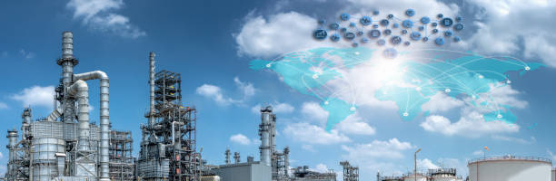 istock The oil refinery at industry concept 1217526000