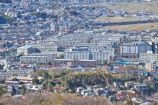 istock Lined apartment houses 1217529883