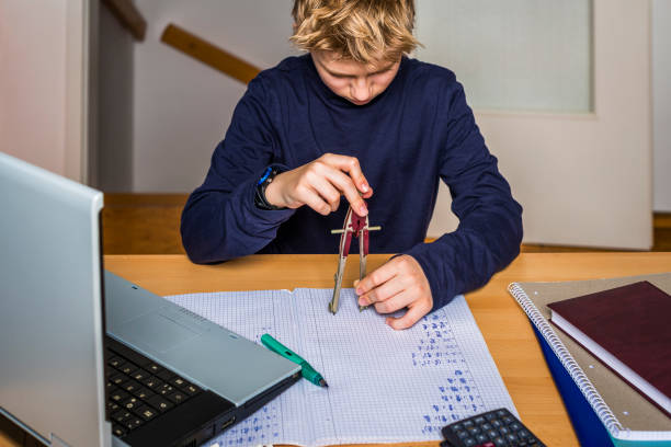 teenager doing homework