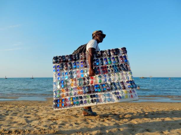 Seller on the beach of San Salvo