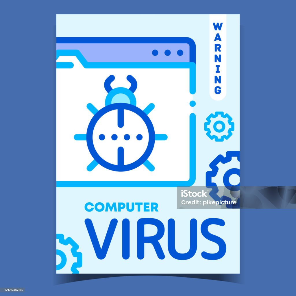 Avoid Computer Update Poster Computer Virus Warning Advertising Poster Vector Stock Illustration ...